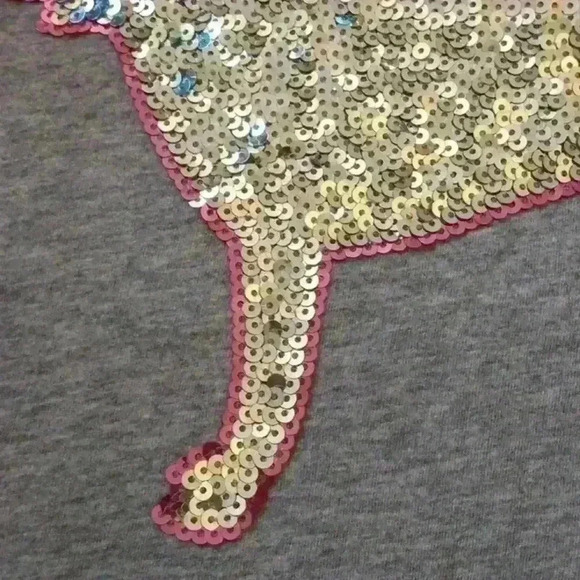 PINK VS BLING SILVER SEQUIN DOG T-SHIRT - Picture 9 of 11